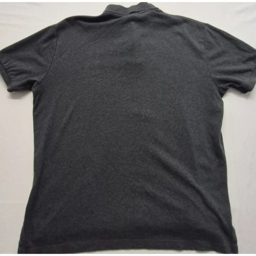 Polo Ralph Lauren‎ men's gray short sleeve polo shirt LG green logo Cotton
